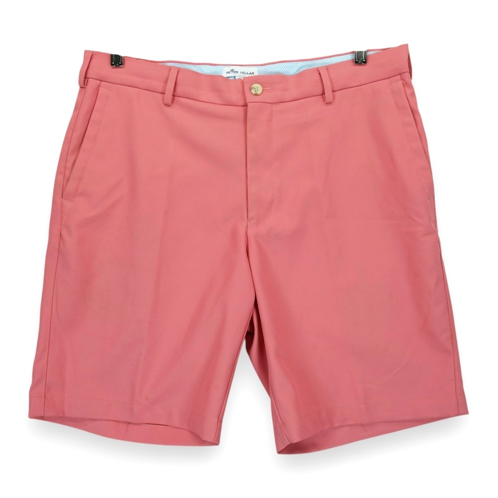 Peter Millar Chino Shorts Mens Size 34 Pink Classic Summer Golf ~ EUC